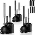 3PACK 3 in 1 Toilet Brush and Plunger Set - Space Saving Kit