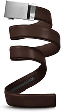 Men's Leather Ratchet Belt 40mm Metal Collection - Smooth 1.5in