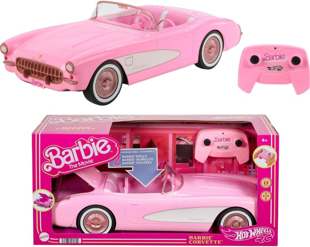 Barbie RC Corvette Holds 2 Dolls, Full Function Remote-Control by Mattel