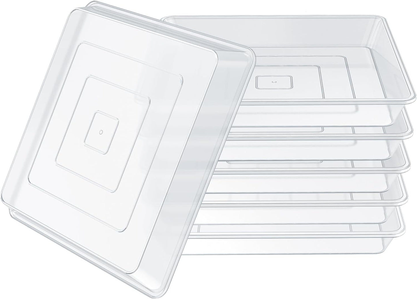 16 Inch Square Clear Plant Saucer for Indoor Outdoor Use