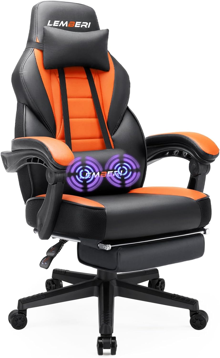 LEMBERI Gaming Chair with Footrest for Big and Tall Adults