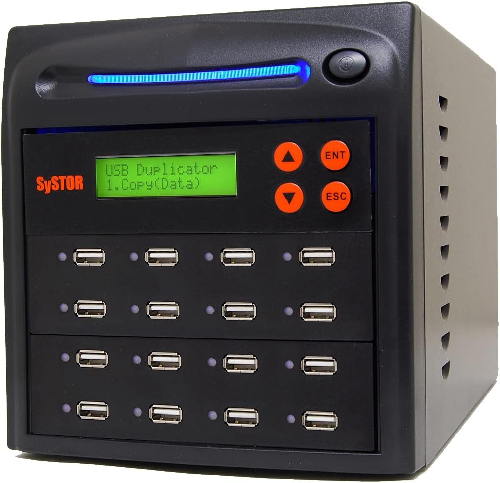 1 to 15 USB Duplicator & Sanitizer - Fast Copy Speeds Up to 33MB/Sec