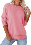Pkabogbi Womens Casual Long Sleeve Crewneck Sweatshirt - Lightweight