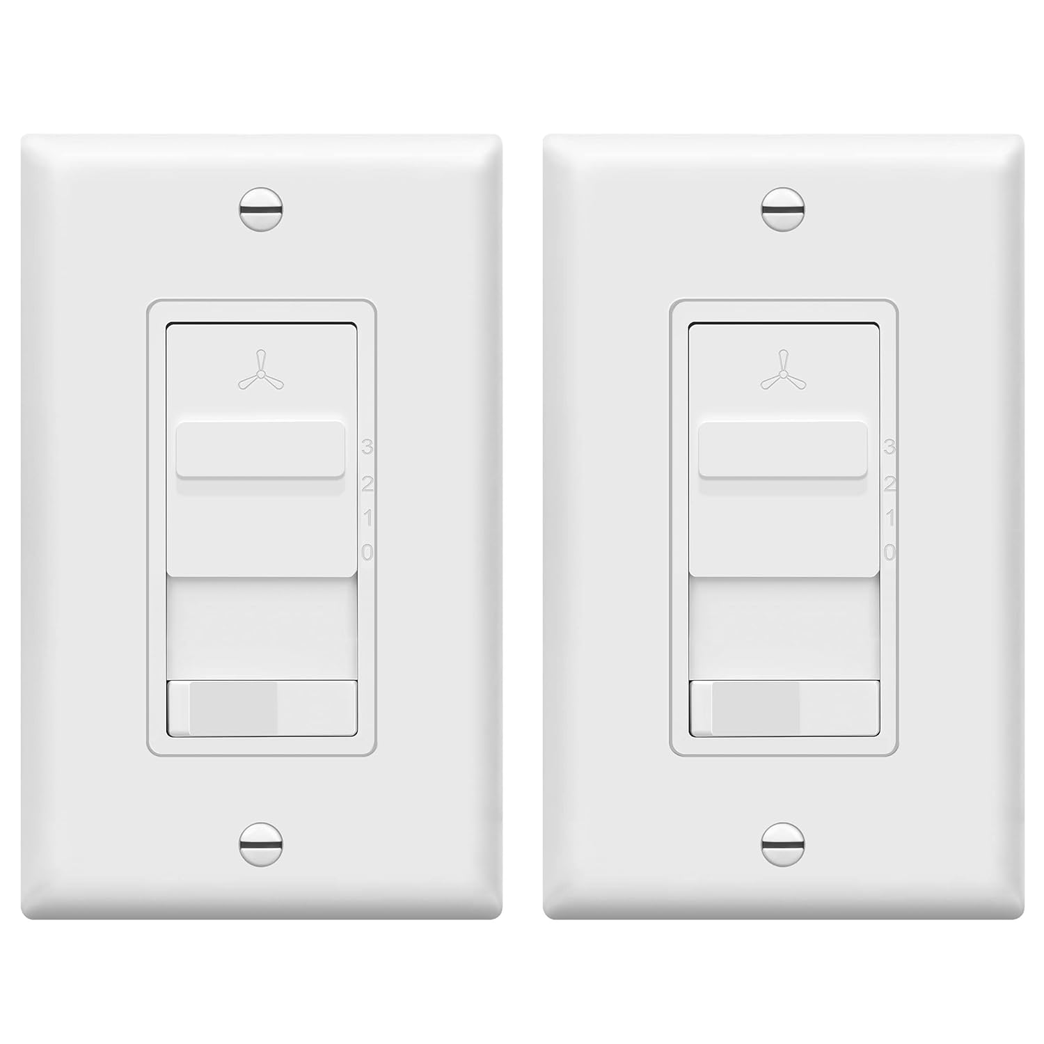 TOPGREENER Kalide Combo Light Switch with 3-Speed Fan Control