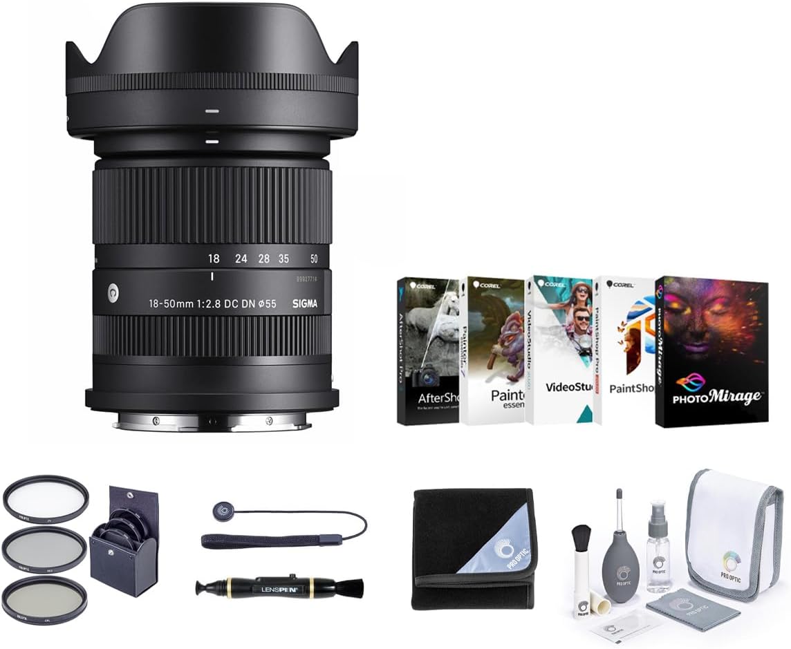 Sigma 18-50mm f/2.8 DC DN Lens for Sony E with Essential Kit