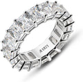Eternity Ring for Women 925 Sterling Silver Emerald CZ - Shines Every