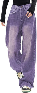 Wide Leg Baggy Jeans High Waist Y2K Cargo Pants - Classic Fit