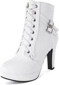 Susanny High Heel Boots for Women - Chunky Platform Mid-Calf