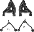 TRQ 4pc Upper & Lower Control Arm Kit Set Direct Fit for Chevy GMC