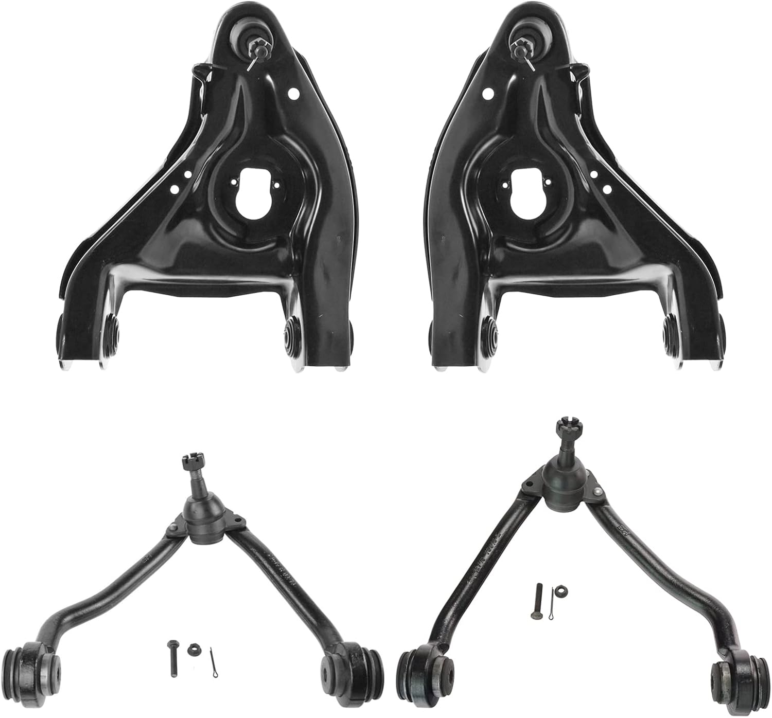 TRQ 4pc Upper & Lower Control Arm Kit for Chevy GMC Trucks