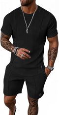 UOUA Mens Short Sets Summer 2 Piece Outfits - Comfortable Everyday are