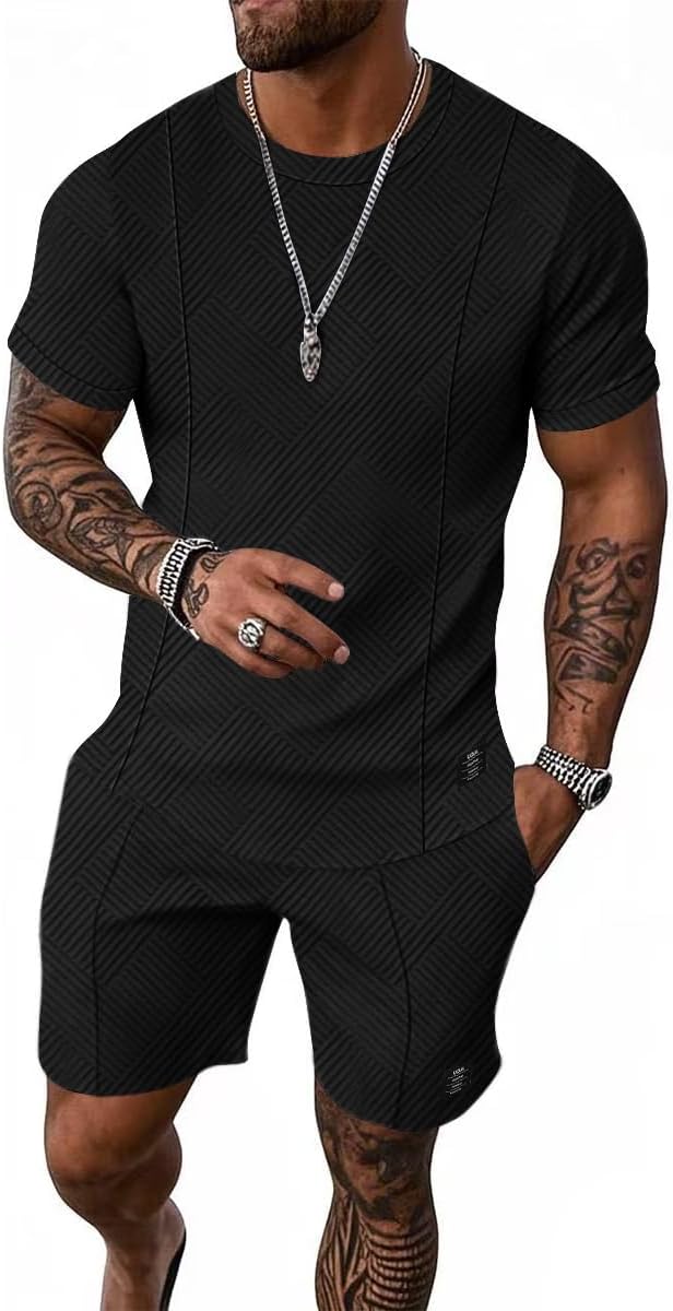 UOUA Mens Short Sets Summer Casual Jogging Tracksuits Review