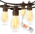 addlon 50FT LED Outdoor String Lights with Edison Bulbs - Energy