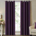 Blackout Curtain Panels 52in x 96in - Thermal Insulated Purple