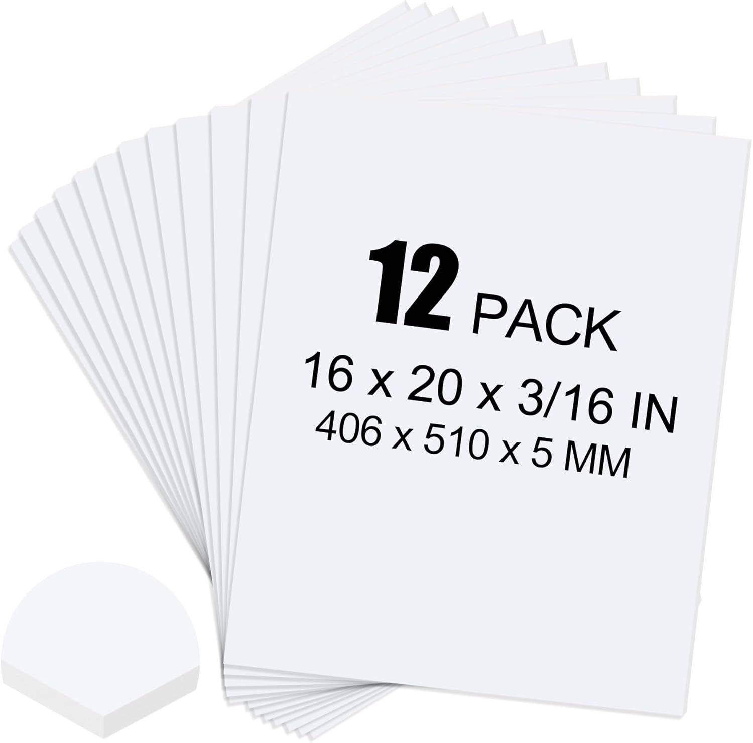 High Quality 12 Pack White Foam Board for Art and Craft Projects