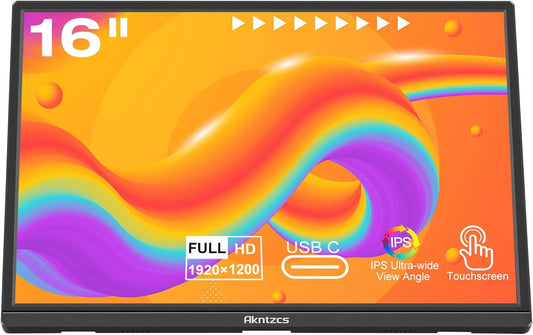 16 Touch Screen Portable Monitor - Full HD HDR Eye Care