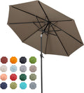 7.5 ft Patio Market Umbrella with Crank & Tilt - Large Sun Shade