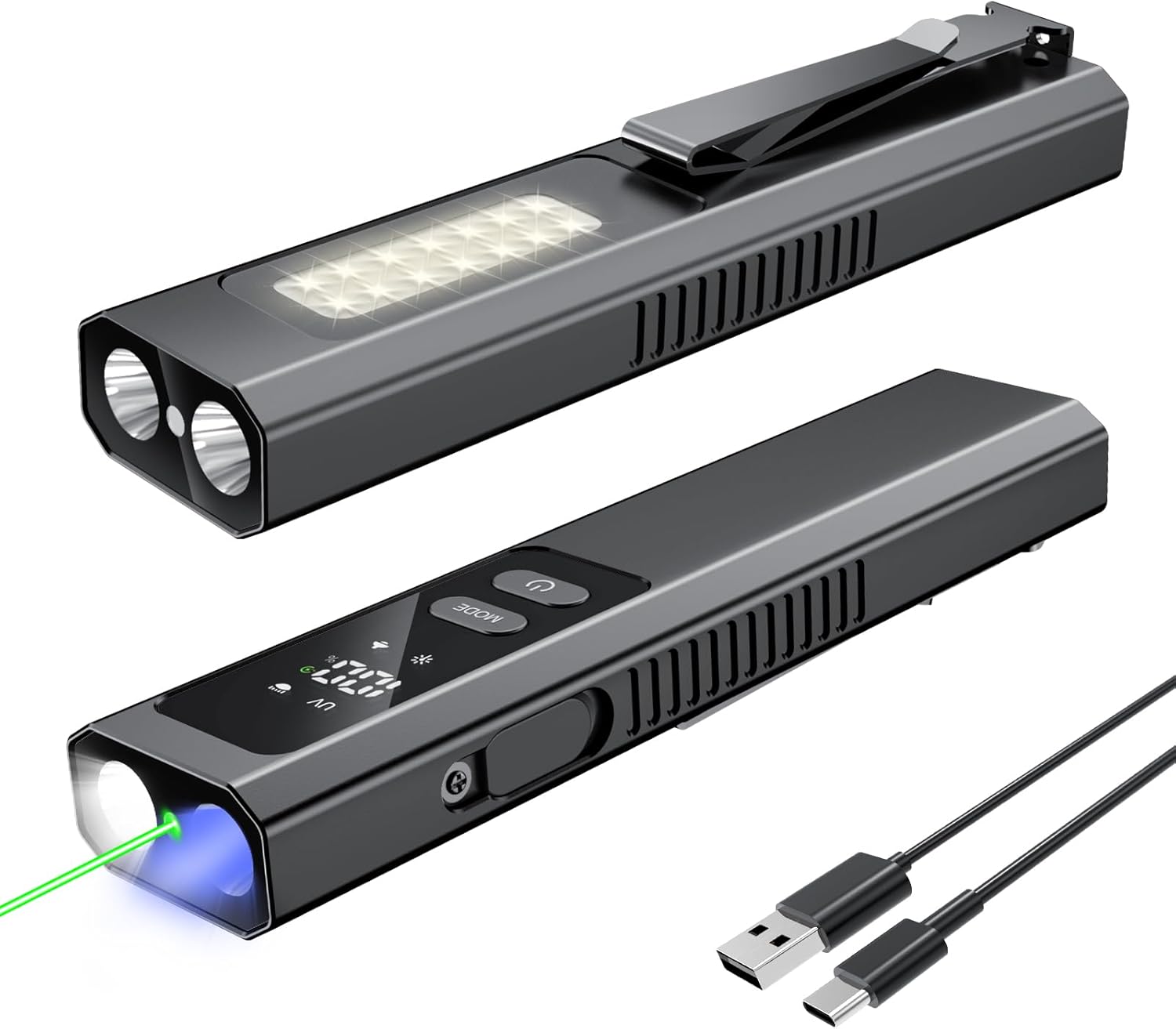 EDC Flashlight 4 in1 Magnetic High Lumens Work Light Combo