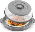 Microwave Splatter Cover with Anti-scald Base Mat - Collapsible 10.7