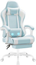 Homall Gaming Chair with Footrest & Massage Lumbar Support