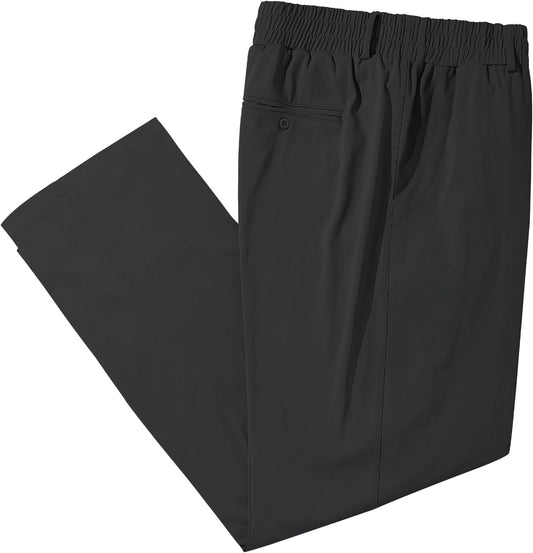 LETAOTAO Mens Big and Tall Full Elastic Waist Pants for Comfort
