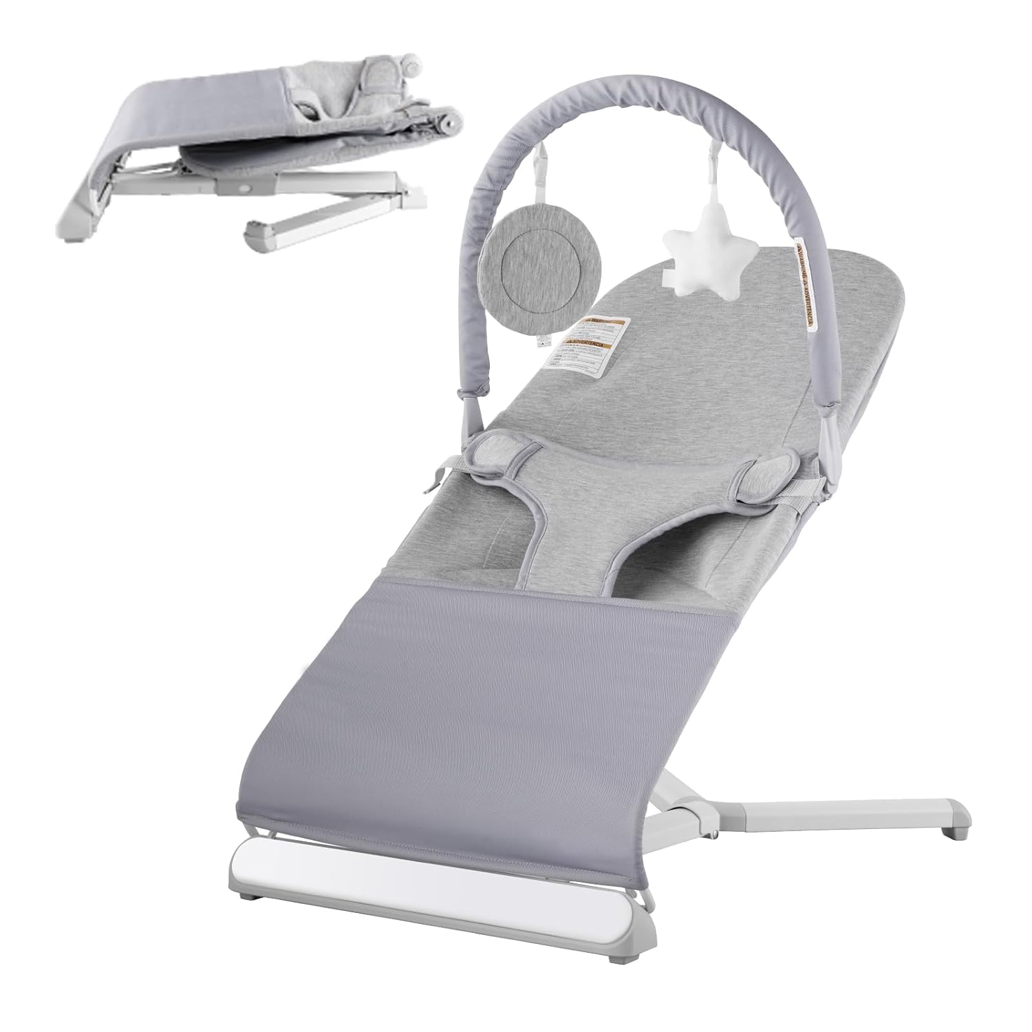 VEVOR Baby Bouncer Seat for Infants 0-9 Months, Portable & Safe