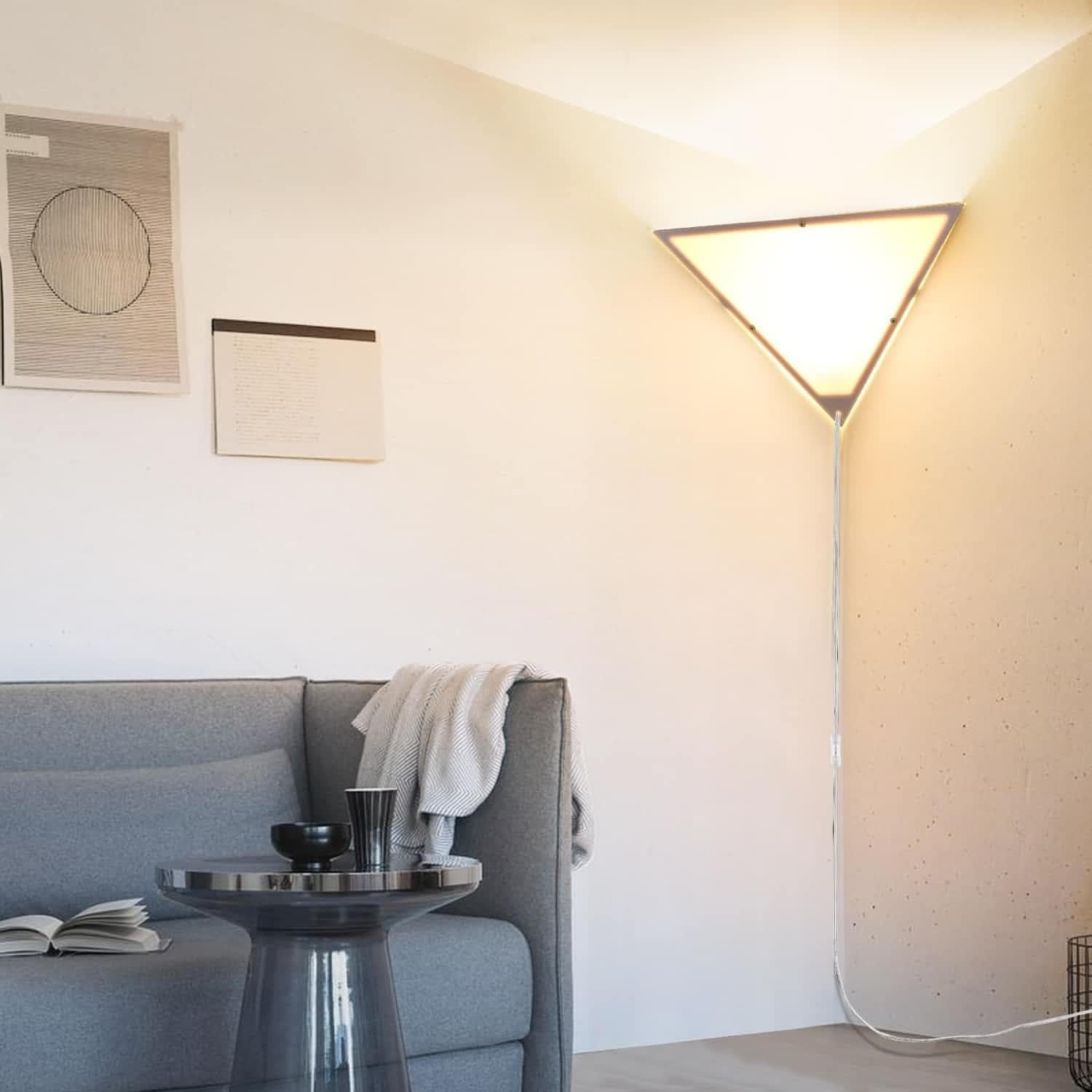 Corner Light with Switch for Living Room and Bedroom Use
