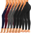 High Waisted Leggings 7 Pack - Tummy Control Everyday Value
