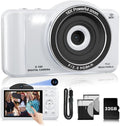 4K Upgrade Touchscreen Digital Camera 75MP Dual Cameras - Compact
