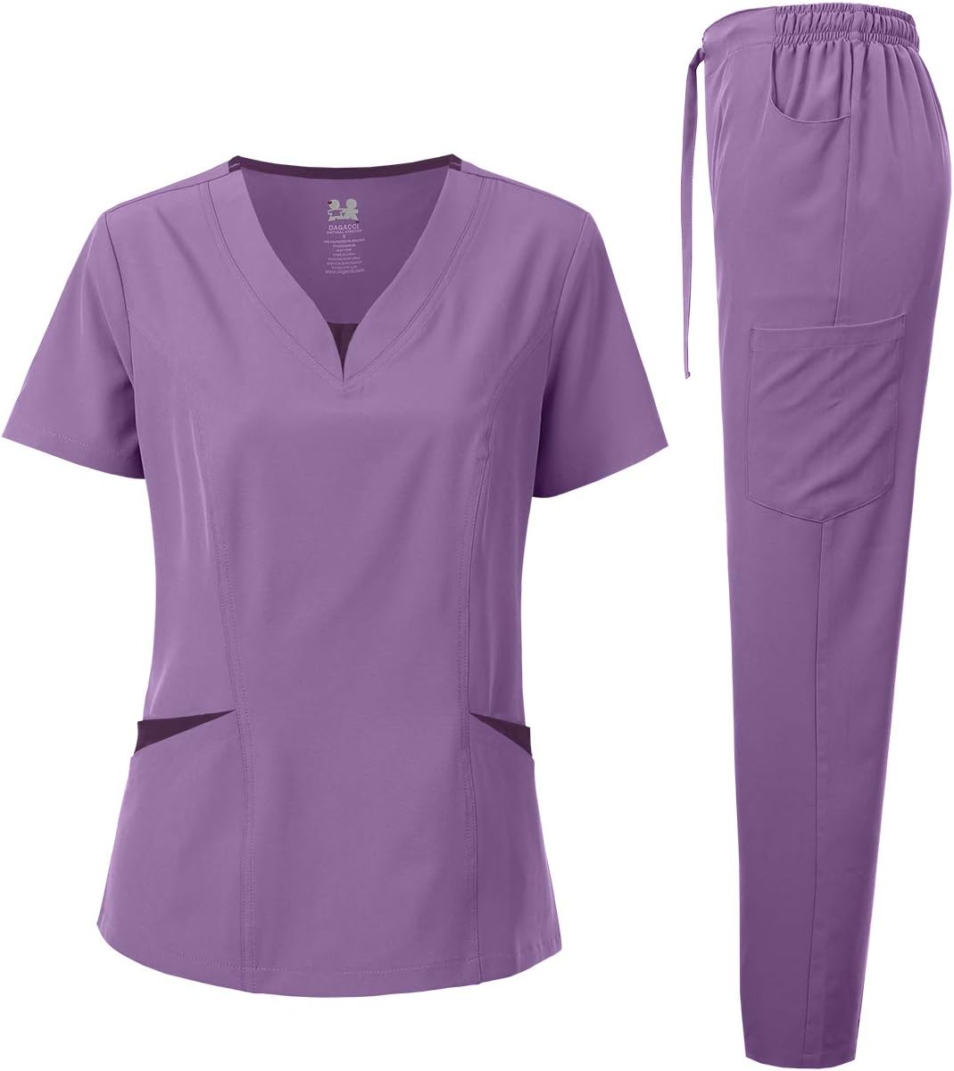 Dagacci Scrubs for Women Set with 4-Way Stretch Comfort
