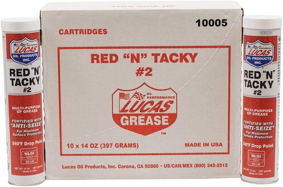Stens Lucas Oil Red N Tacky Grease 10 Pack for Ultimate Protection