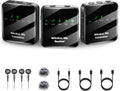 Wireless Lavalier Microphone (2 TX + 1 RX) - 10-Hour Battery
