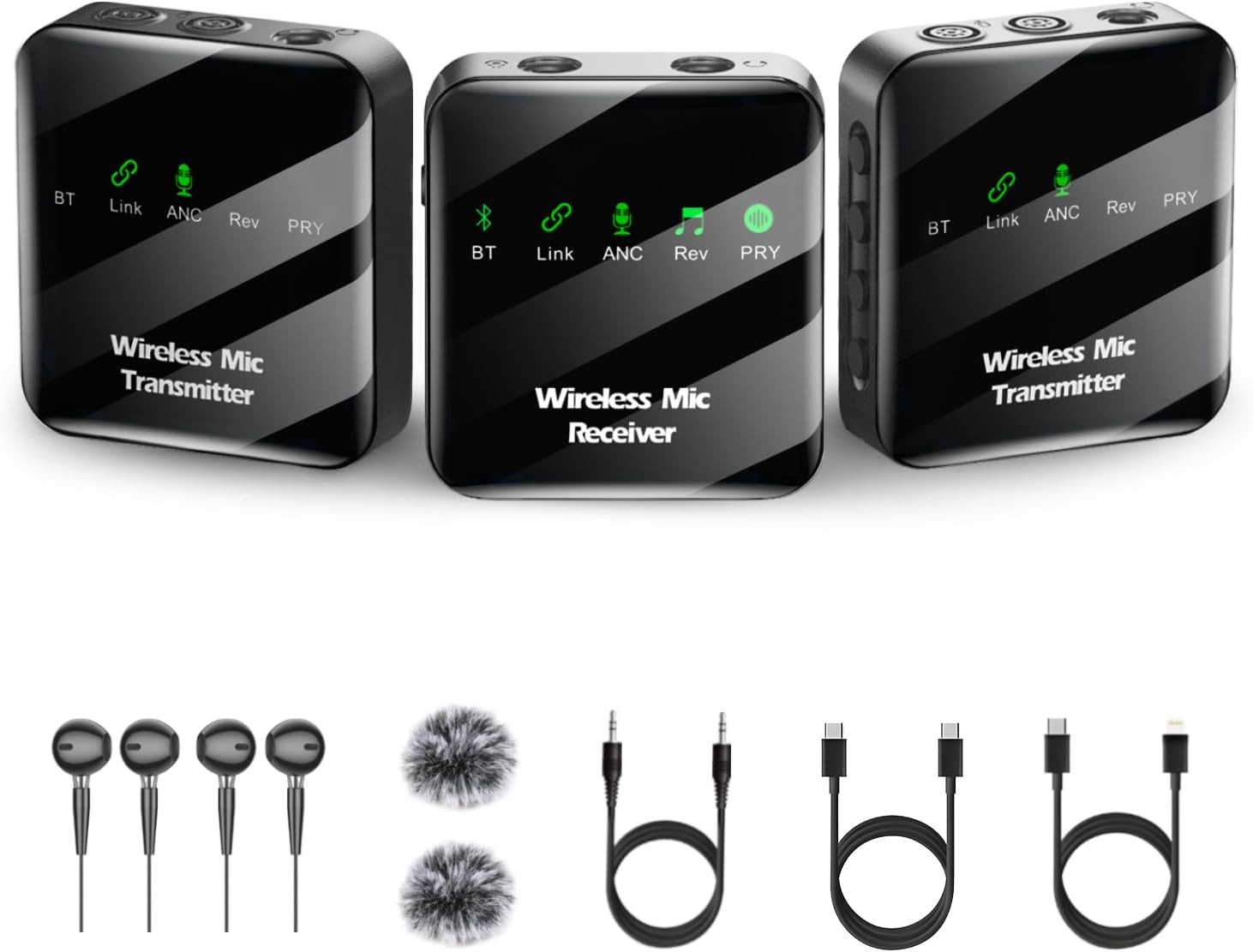 TAIOK Wireless Lavalier Microphone for Vlogs and Live Streams