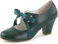 Women's Mary Jane Pumps Chunky Block Heels - Vintage Cute Style