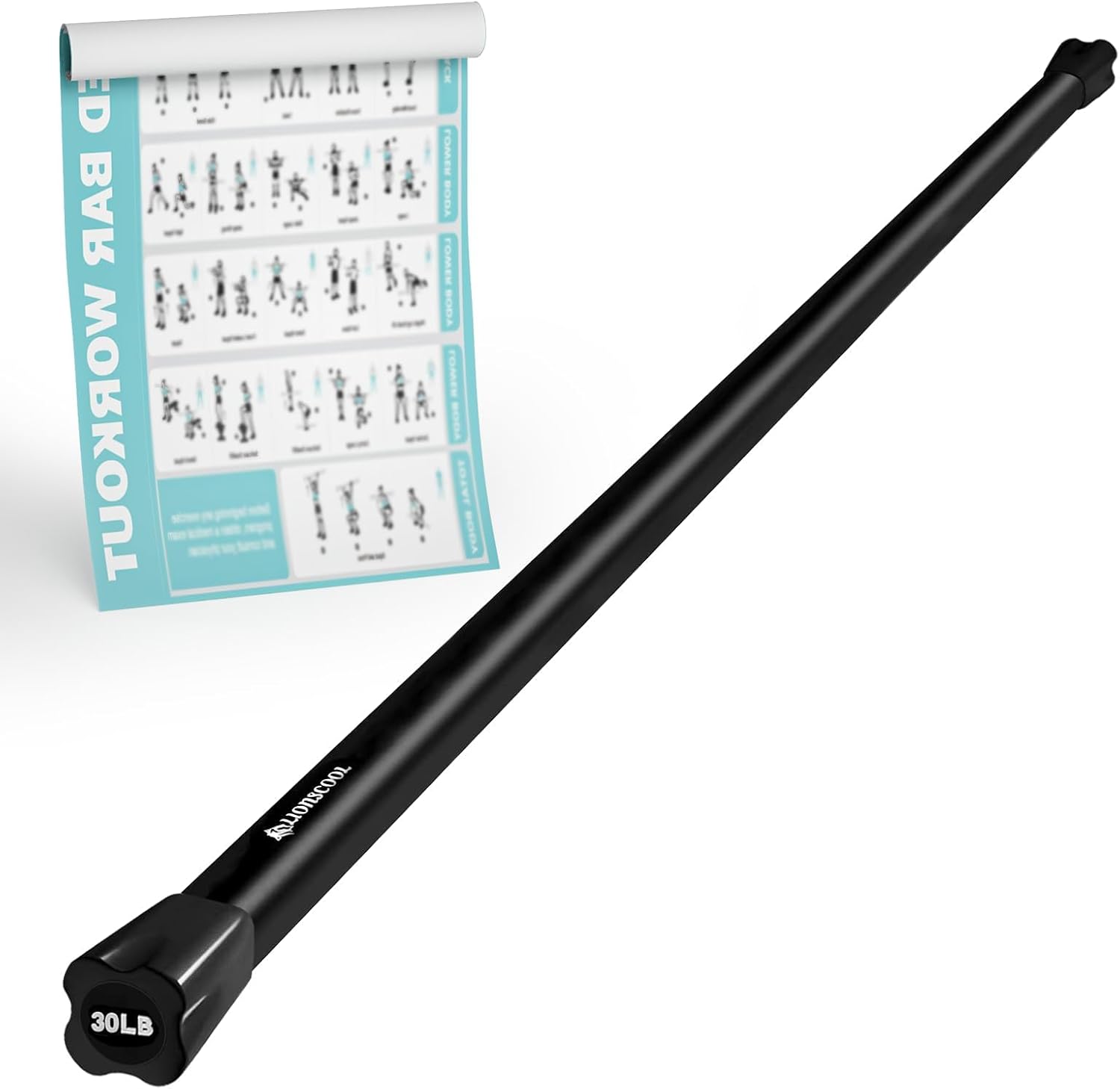 LIONSCOOL Workout Weighted Bar for Body Sculpting and Toning