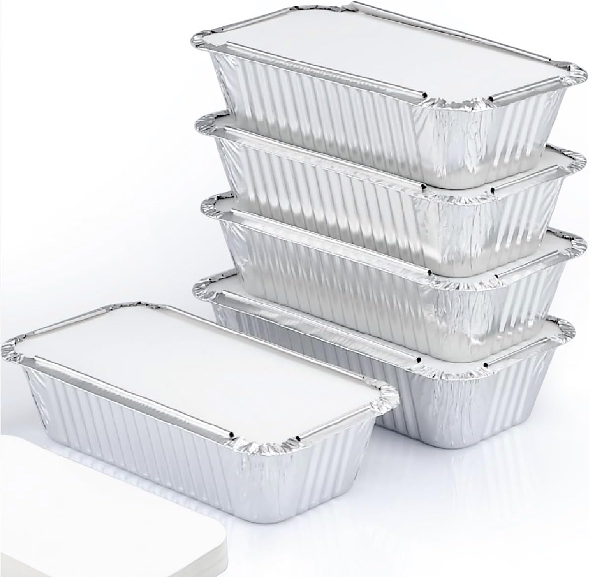 110 Pack Aluminum Loaf Pans with Lids for Baking and Storage