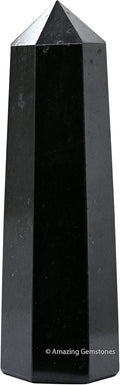 Large Black Tourmaline Crystal Towers for Healing and Balance