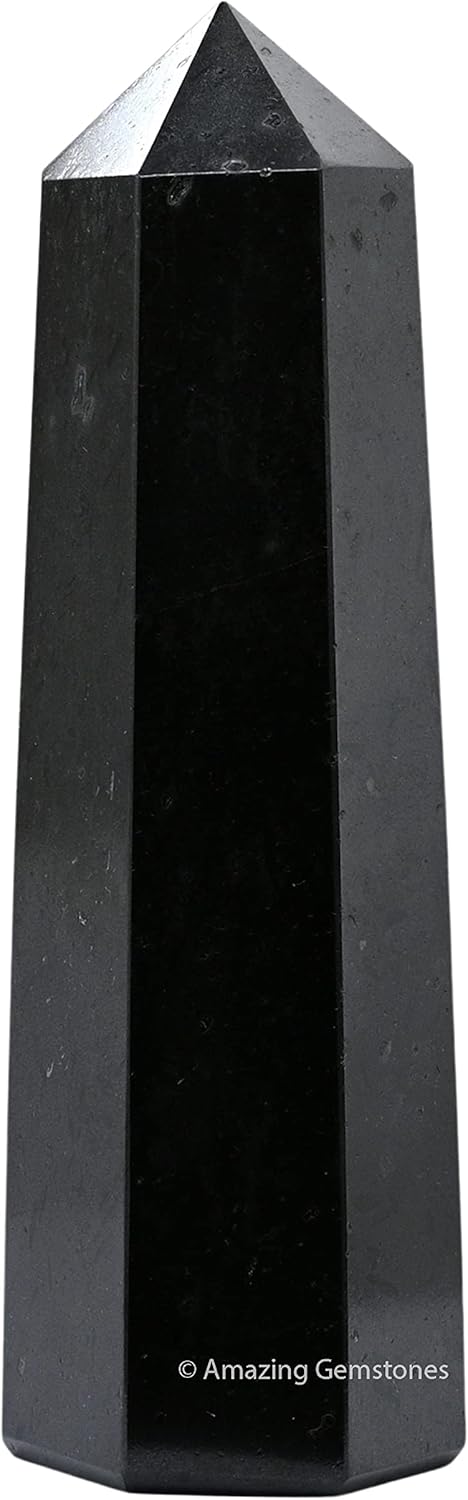 Large Black Tourmaline Crystal Towers for Healing and Balance