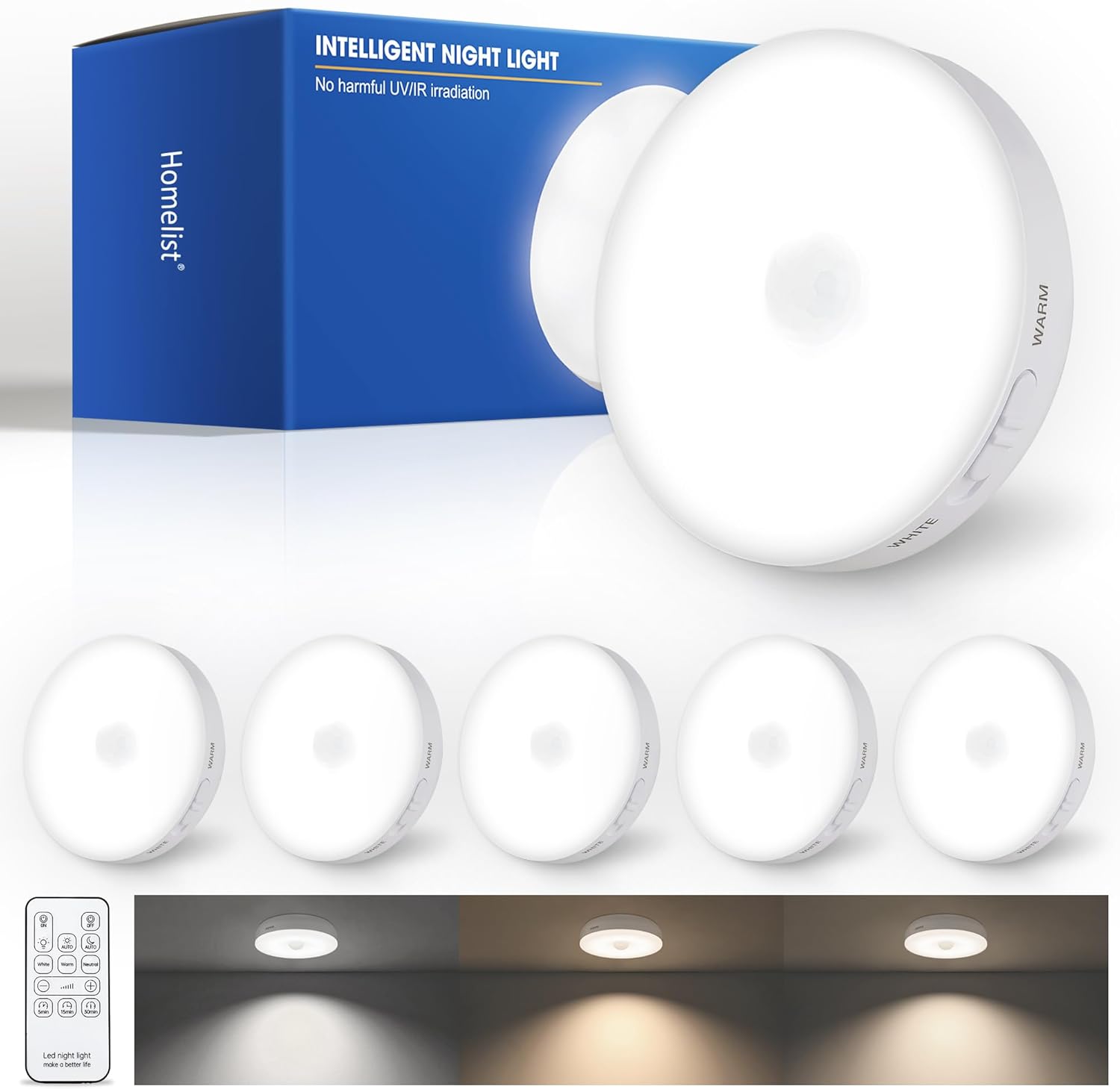 Homelist Ultra Bright Motion Sensor Lights for Indoor Use
