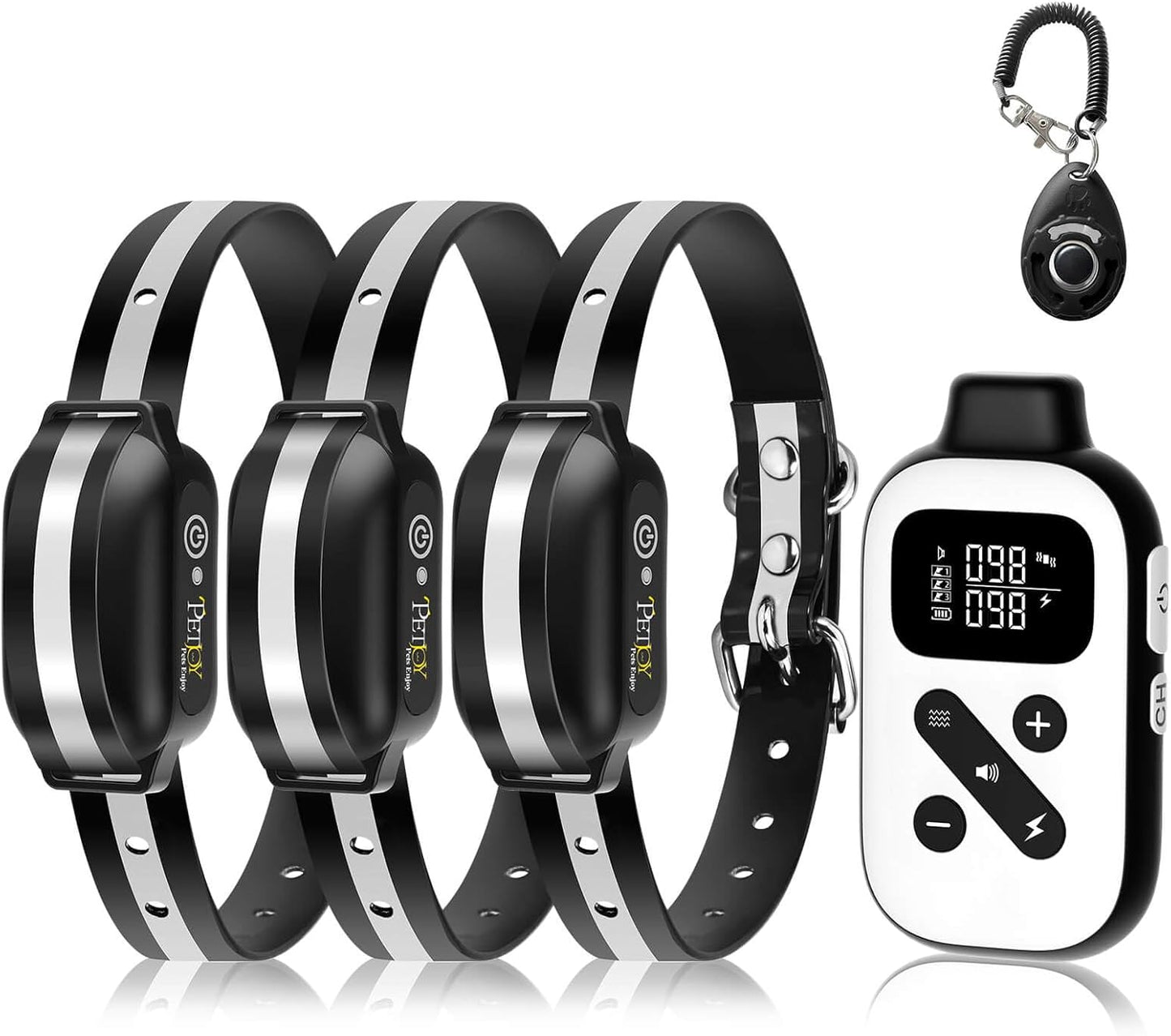 PetJoy Shock Collar for 3 Dogs - Remote Control Bark Collar