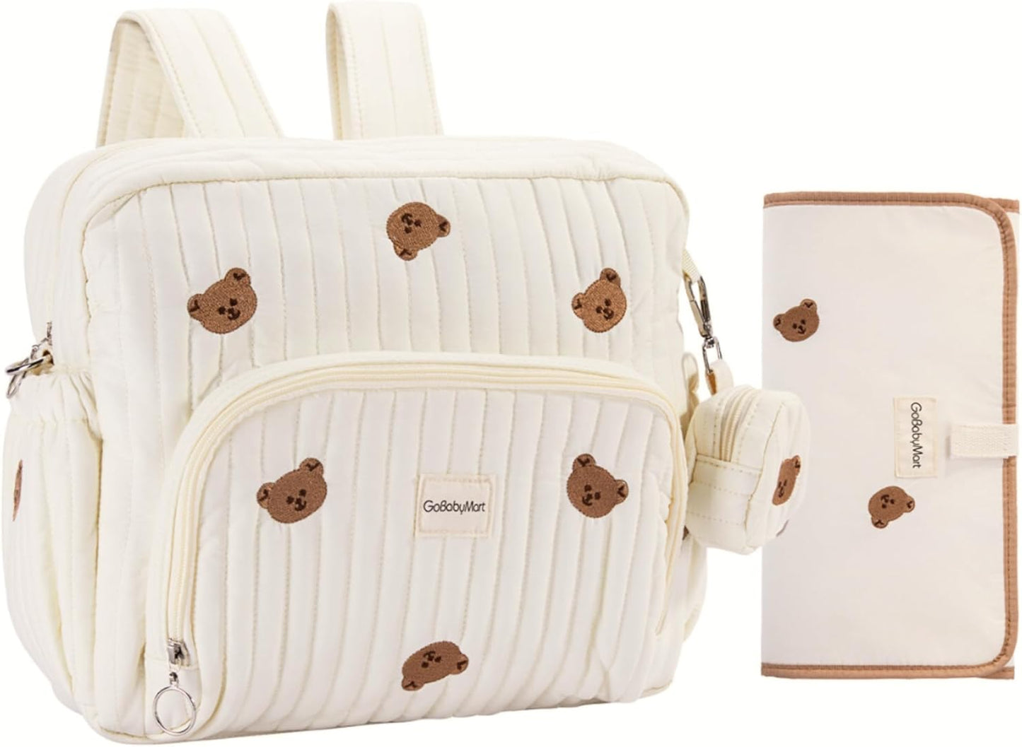 Diaper Bag Backpack with Changing Pad & Insulated Pockets