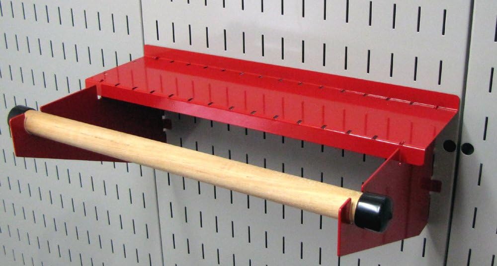 Wall Control Pegboard Paper Towel Holder and Dowel Rod Shelf