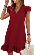 Stylish QACOHU Spring Summer Dresses for Women with Ruffle Hem