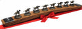 Bourbon Stopper Display for Blantons - Handcrafted Stave Stand