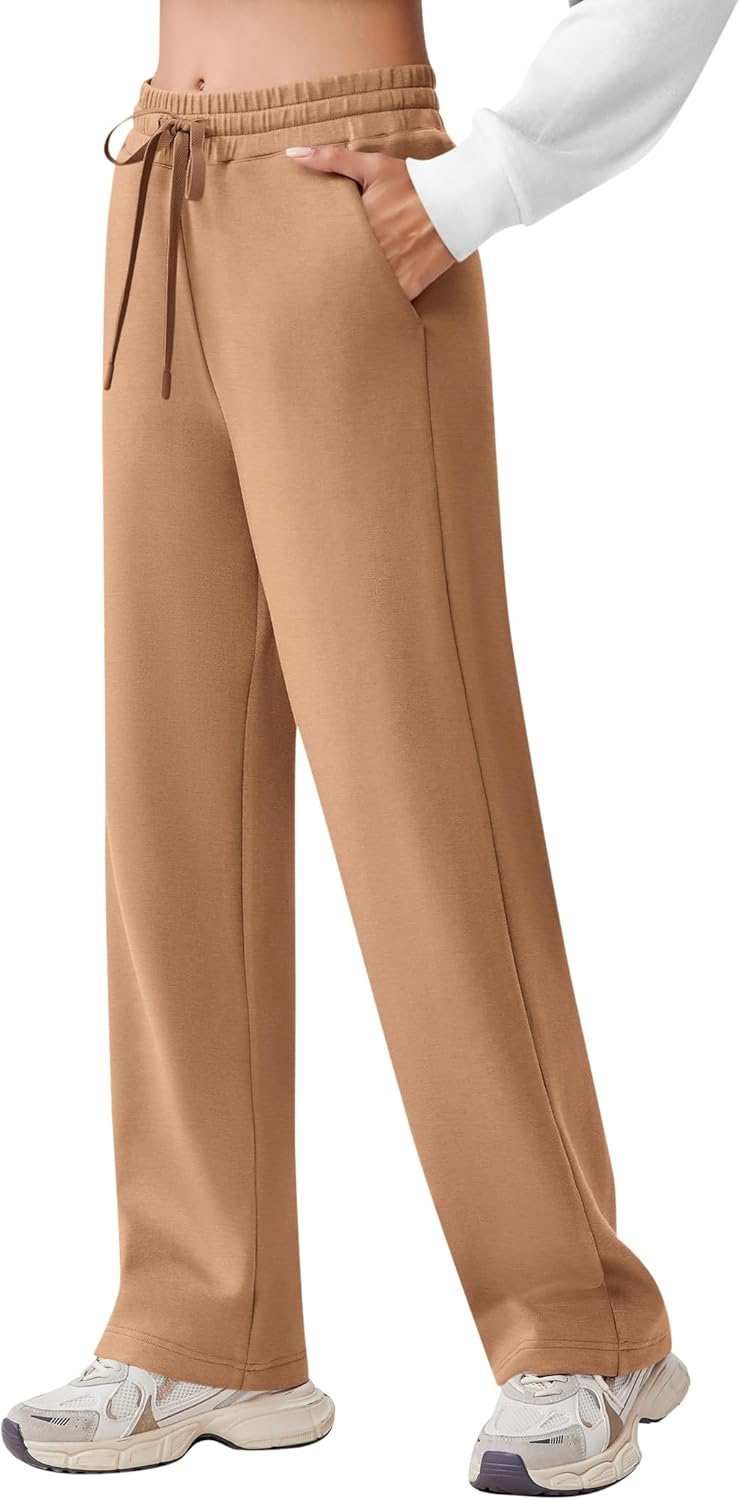 Wide Leg Sweatpants for Women - Comfy High Waisted Athletic Pants