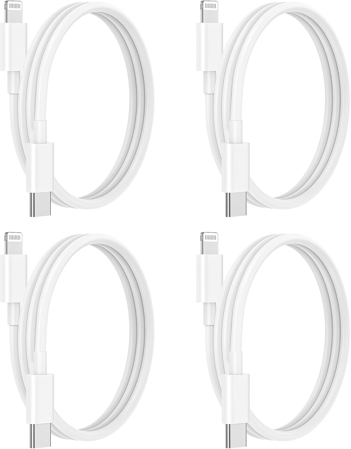 Niubil MFi Certified 4Pack Fast Charging Cable