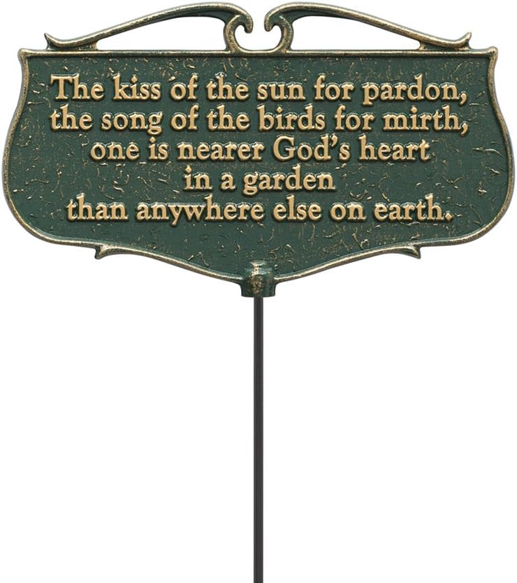 Kiss of the Sun Garden Poem Sign - Illuminate Your Outdoor Space