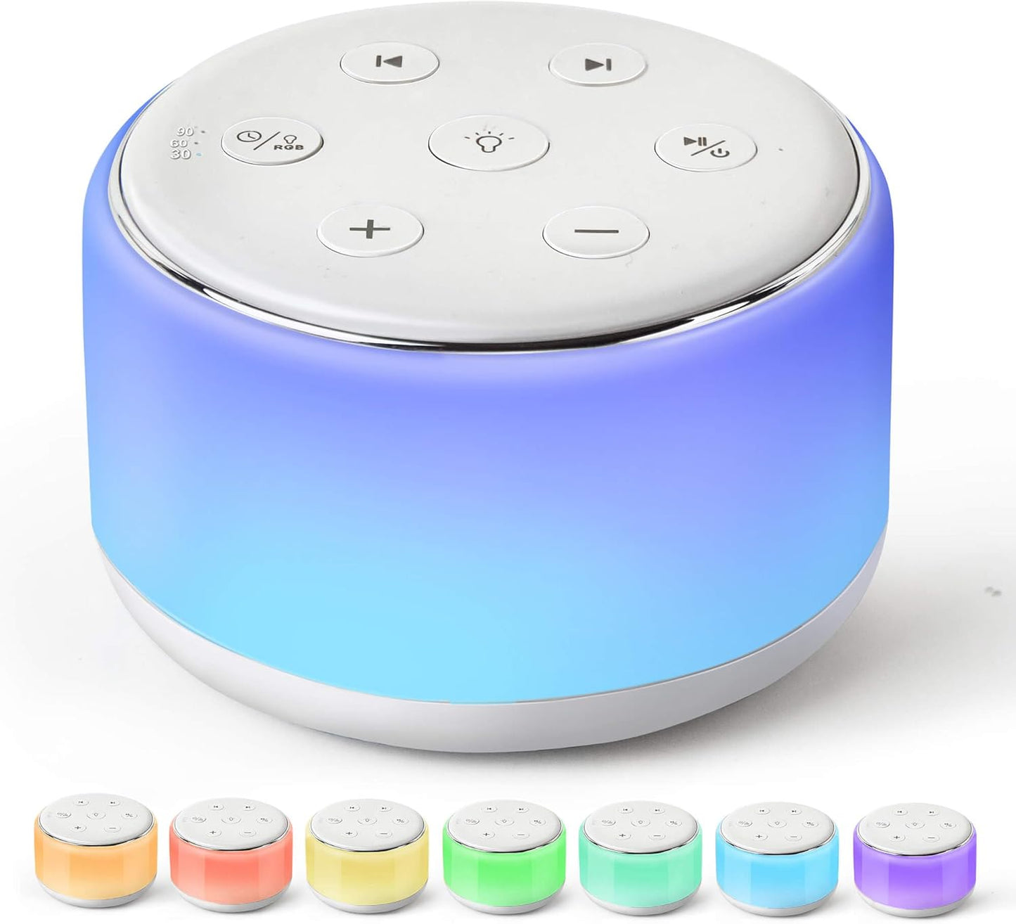 Portable Rechargeable White Noise Machine - 34 Soothing Sounds