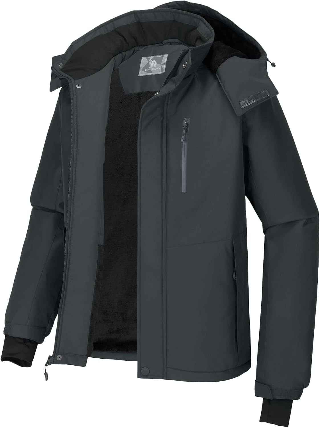 CAMEL CROWN Men's Waterproof Ski Jacket for Winter Adventures