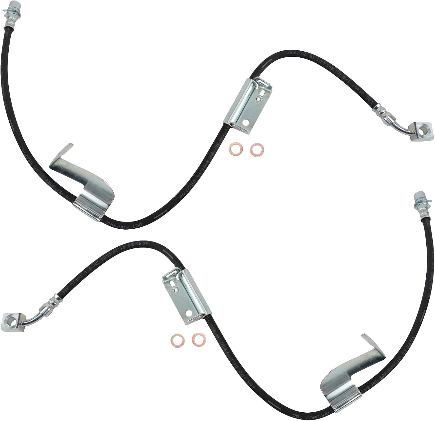 TRQ Front Brake Hose Set for Chevrolet Express and GMC Savana